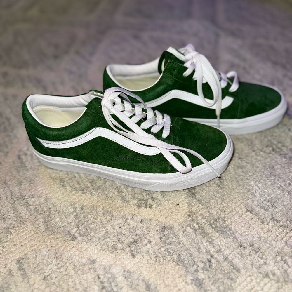 Vans Green and White Women's Shoes